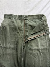 Vintage Vietnam War Era OG 107 type 1 Sateen Pants Trousers Fatigues 31X32