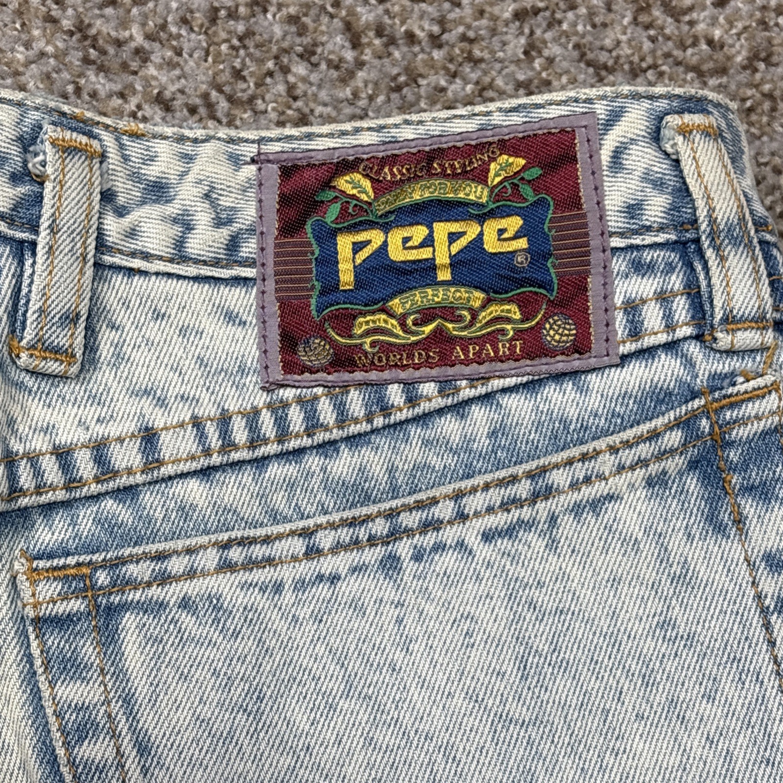 Vintage Pepe Jeans High Waist Button Original Betty Womens 22/13 Fits 28 X 32 - View 18