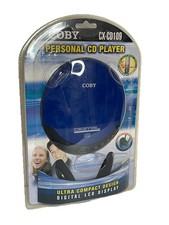 coby cx-cd109 Blue personal cd player digital lcd display ultra compact NEW Y2K