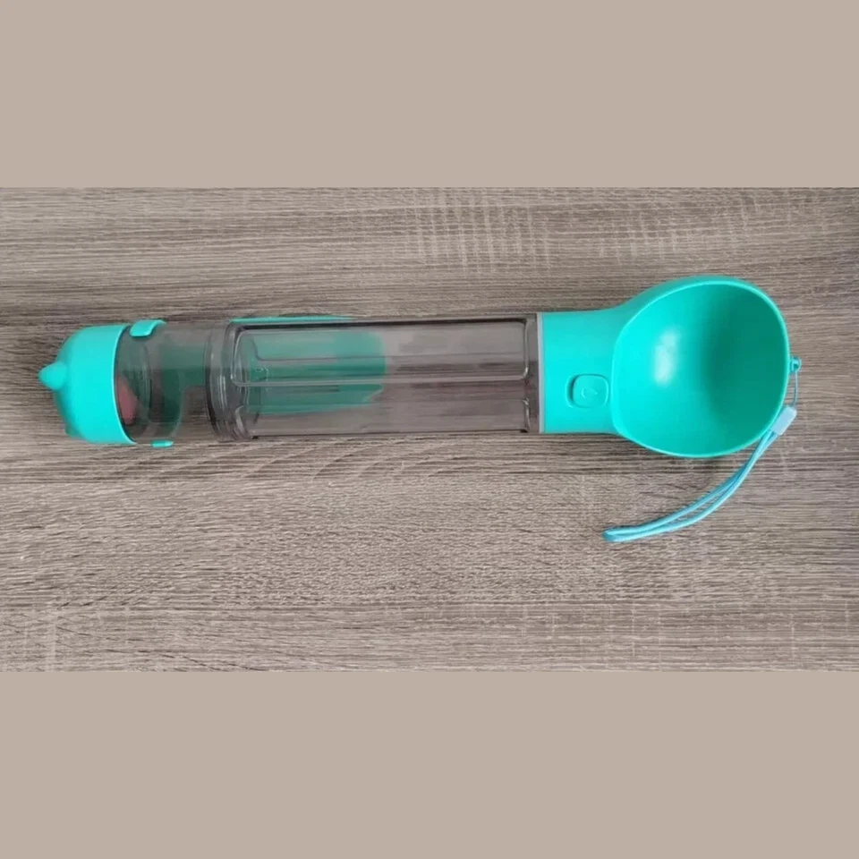 4 in 1 Hund Wasserflasche, 500ml Tragbare Haustier Trinkflasche, Futterbehälter - Bild 2 von 2