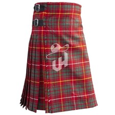 Custom 8-Yard Scottish Style Kilt with Leather Straps and Adjustable Waist