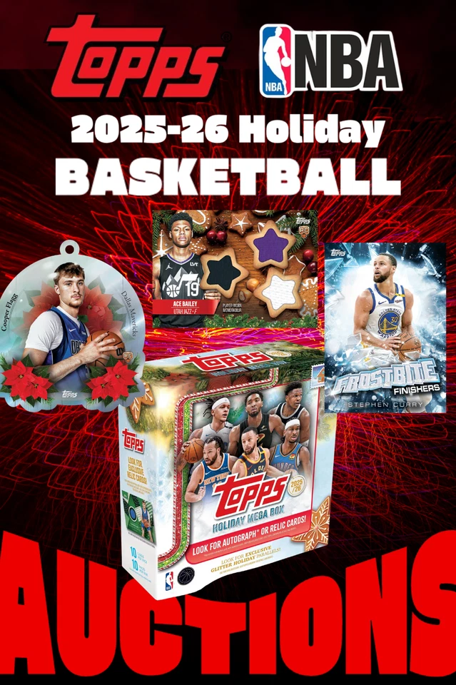 $1 Auctions! 2025 Topps Holiday Basketball Mega box break.