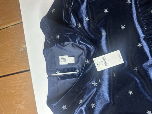 NWT Gap Kids Star Velvet Long Sleeve Dress - Picture 4 of 5