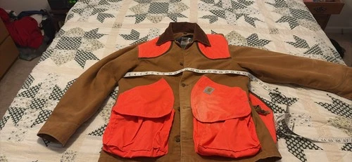 Carhartt Hunting Jacket (CB1250, size large) Blanket Lined Blaze Orange - product listing photo