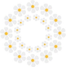 Leumoi 16 Pcs Flower Car Magnet Retro Hippie Refrigerator Daisy 