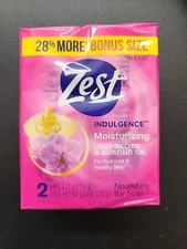 Pack of 2 Zest Indulgence Deodorant Bar Soap 4.12 oz Bars Lush Orchid & Almond