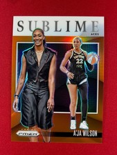 2026 Panini Prizm WNBA A'ja Wilson Gold Prizm /75 SUBLIME Aces #3
