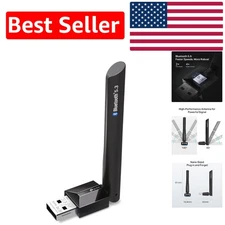 Adjustable Antenna USB Bluetooth 5.3 Adapter for PCs & Laptops - Plug & Play