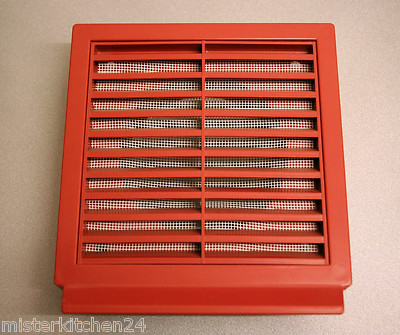 Luftgitter Lüftungsgitter Mit Insektenschutz Mauerlüfter Weiss 22x22cm
