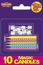 Birthday Cake Candles 12 Pack Pink, Blue, White, Silver, Gold CLEARANCE