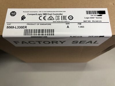 New Allen-Bradley 5069-L330ER Series A CompactLogix 3MB Enet Controller