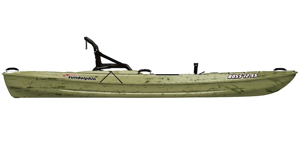 Boss SS Sit-On/Stand On Top Angler Kayak (Grass Camo, 12.3-Feet) - Image 3 of 4