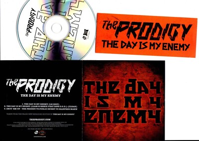 The Prodigy RARE 3trk PROMO CD + STICKER The Day Is My Enemy