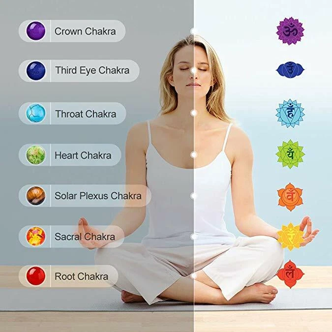 7 Chakras Pulsera de Piedra Natural Curación Cuentas de Reiki Oración Buda Dices Brazalete - Foto 8 de 98