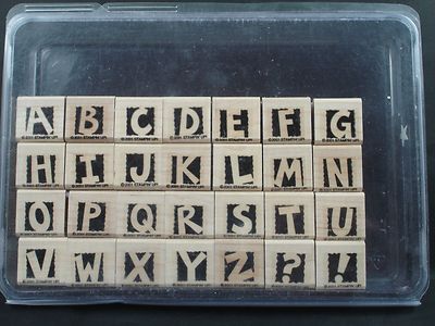 Stampin' Up rubber stamp set, ALPHABLOCKS 2001 