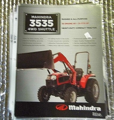 Factory  Dealership Specs Brochure Mahindra 2012 Tractor 3535 4WD Shuttle