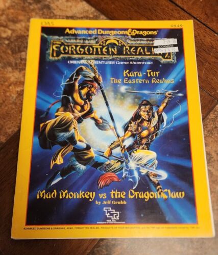 AD&D 1E Forgotten Realms OA5 Kara Tur Mad Monkey vs The Dragon Claw TSR 9242 - Foto 1 di 14