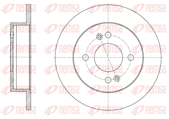 Remsa 2X Bremsscheibe Hinten Ø234 Mm Voll FüR Hyundai I10 BA IA 1.0 1.2-image