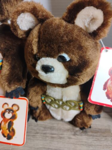 Olympische Teddybären 1980 Vintage Dakin Mischa Maskottchen alle 3 Plüsch Moscow Games - Bild 8 von 17
