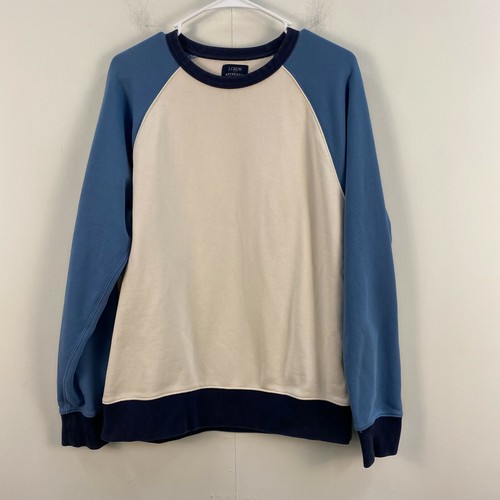 J Crew Mens Large Top Shirt White Blue 