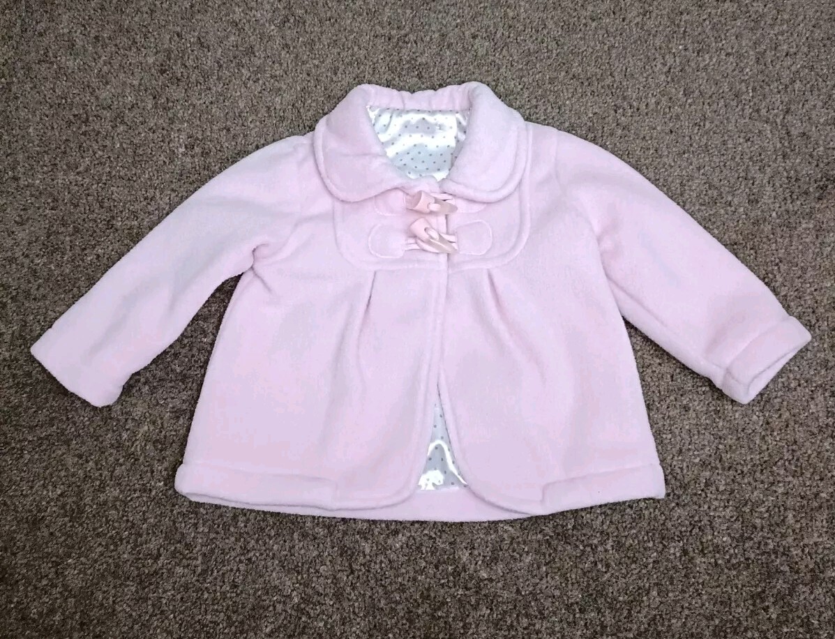 DUNNES Baby Girl Pink Coat Jacket 3-6 Months Winter Clothes UK