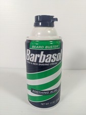 Vintage BARBASOL Thick Rich Shaving Cream Beard Buster Soothing Aloe 11oz RARE