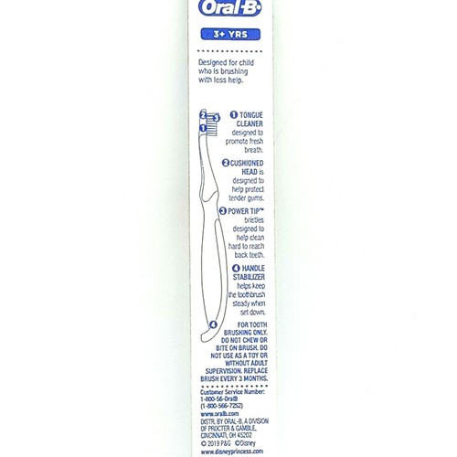 Oral B Kids Disney Princess Soft Manual Toothbrush Ariel Belle Moana Cinderella - Picture 47 of 72