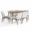 carson carrington lulea mid-century 7-piece dining set walnut 7-piece