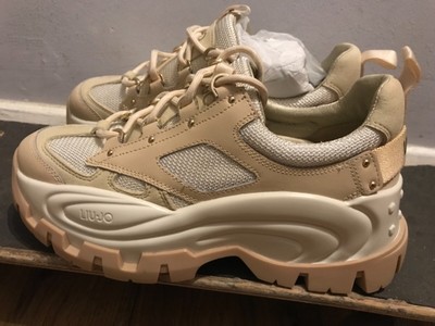 gold chunky sneakers