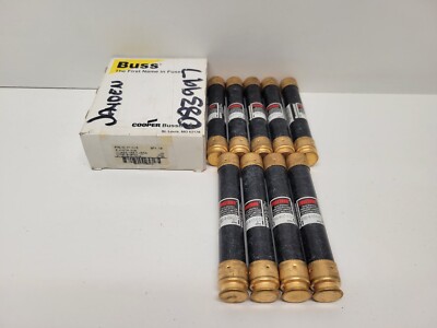 LOT OF (9) NEW OLD STOCK! BUSSMANN FUSETRON 17-1/2A FUSES FRS-R-17-1/2
