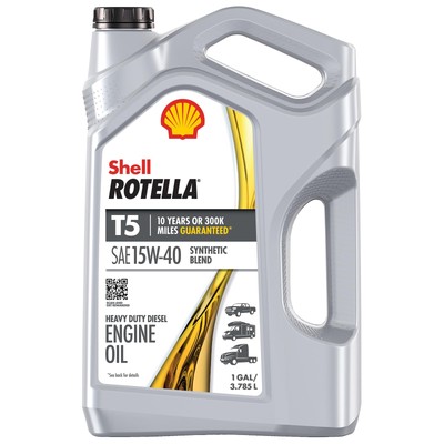 Shell Rotella T5 Synthetic Blend 15W-40 Diesel Engine Oil 1 Gallon