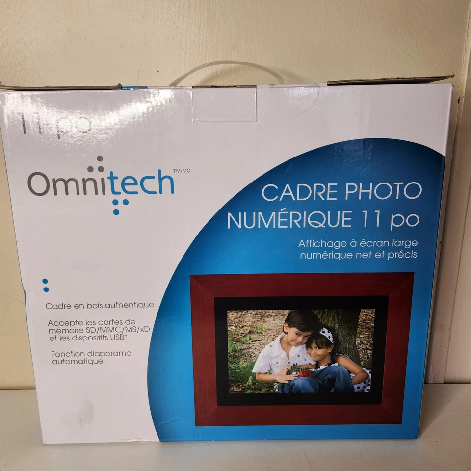 NEW Omnitech 11 Inch Digital Photo Frame Wood Frame NIB - Image 2 of 4