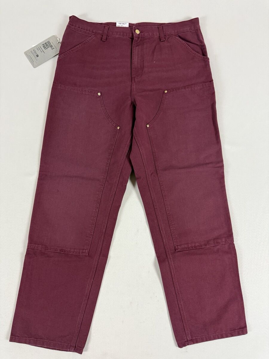 CARHARTT WIP DOUBLE KNEE PANT MALBEC AGED CANVAS 36X32 NWT CARHARTT WIP DOUBLE KNEE PANT MALBEC AGED CANVAS 36X32 NWT