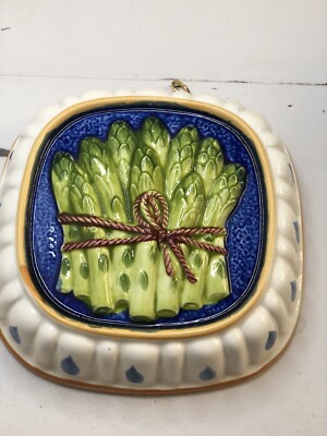 Vintage Kitchen Broccoli Ceramic 3D Wall Hanging Gallery 8.5x8.5