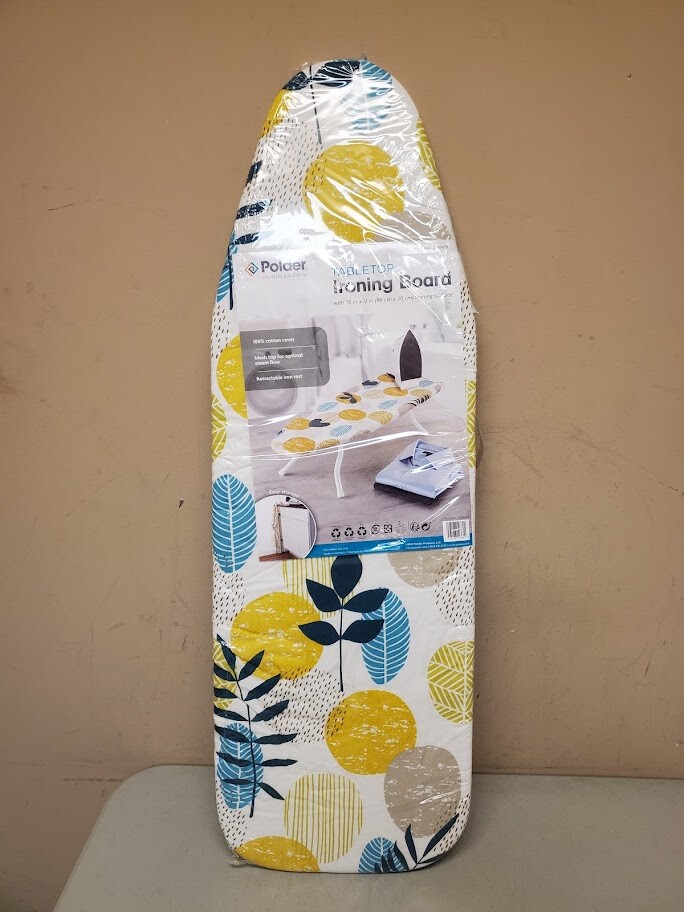 Polder Tabletop Ironing Board 38"x12" Cotton Cover Defect READ NOTES eBay