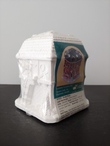 California Creations DRESS SHOP # 97423 Ready To Paint 5" Plaster Christmas NEW - Picture 7 of 11