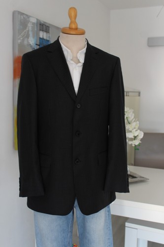 hugo boss nadelstreifen schurwolle herren sakko, jacke gr. 50
