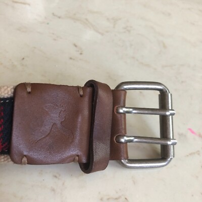American Eagle Wool Blend Canvas/Leather Belt Size M | eBay display picture 3