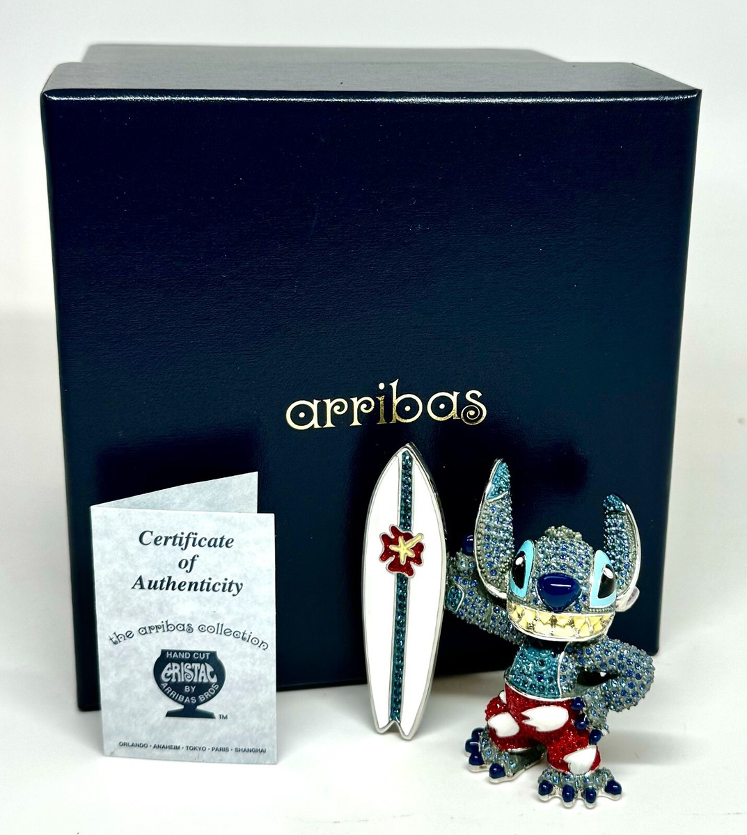 Disney Arribas Brothers Swarovski® Crystal Surfing Stitch