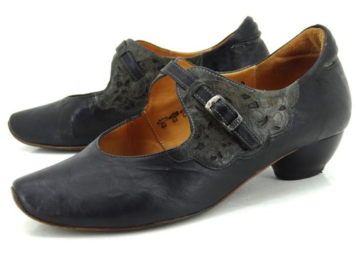Think Chaussures Femmes Escarpins Ballerines Loisir Basses Taille 39 Cuir Noir - Photo 1 sur 11