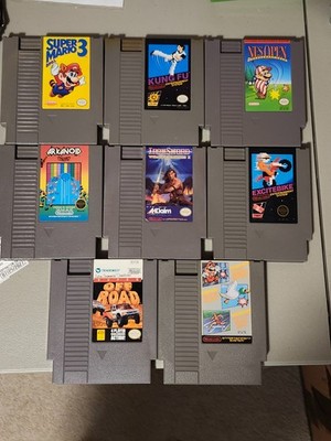 Nintendo NES Game Lot/Bundle Excitebike, Arkanoid, Super Mario Bros 3, NES Open