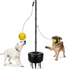 Tetherball Set Ball and Rope, Tetherball for Dogs Kids Outside Backyard Equip...