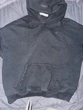 essentials hoodie stretch limo black