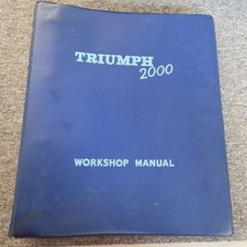 Original Factory Triumph 2000 Workshop Manual Part Number 512860