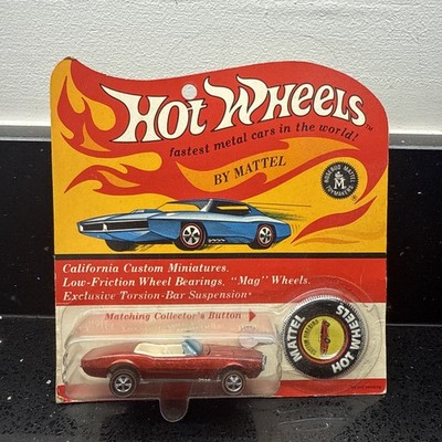 VINTAGE HOT WHEELS REDLINE FIREBIRD RED WHITE INTERIOR MATTEL 1967 MOC ( READ