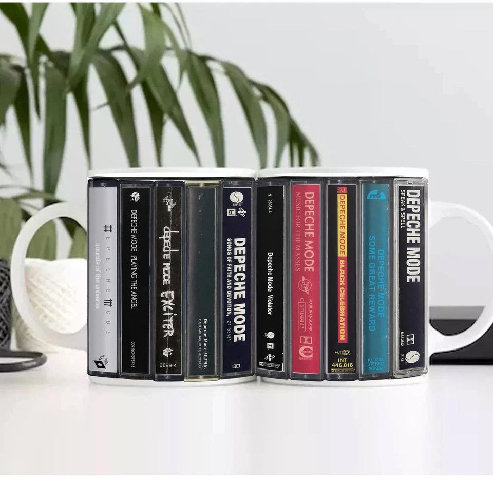Depeche Mode Albums Cassette Collection Retro Coffee Mug