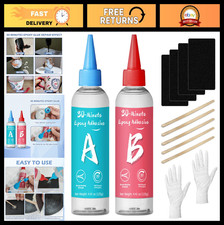 30 Min Clear Epoxy Glue - Waterproof 2-Part Adhesive for Ceramic, Metal, Plastic