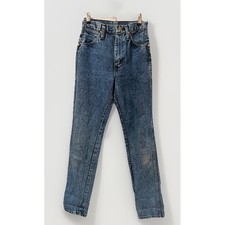 Vintage Wrangler 14MWZNF High Waisted Acid Wash Jeans Made in USA Size 5