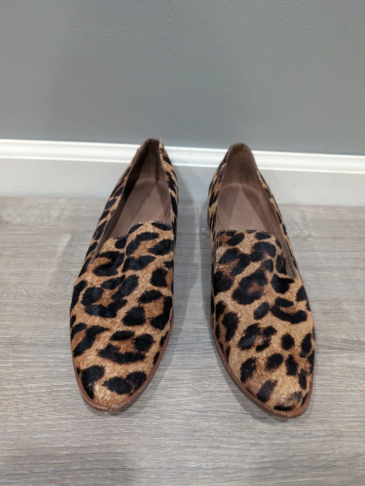 Mocasines Madewell The Orson Leopardo Estampado Animal Pelo de becerro Sin cordones Mujeres Talla 10 Foto 2 de 4