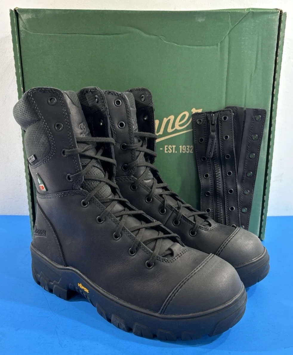 Zip Leather Upper Black Boots for Men for sale | eBay